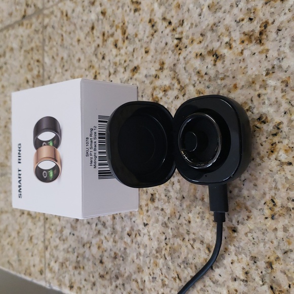 Herz P1 Smart Ring - Midnight Black - Size 12 - Picture 1 of 6